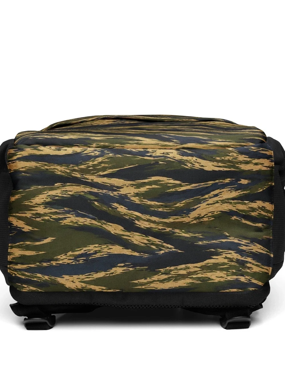 Camouflage Tiger-Stripe Fear None Backpack in Green & Black